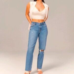Abercrombie & Fitch Blue Straight Leg Jeans